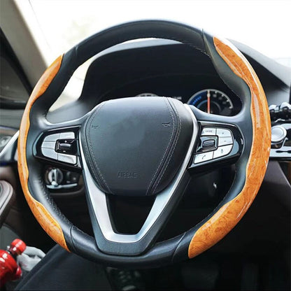 Rough Wood Grain Steering Wheel Wrap