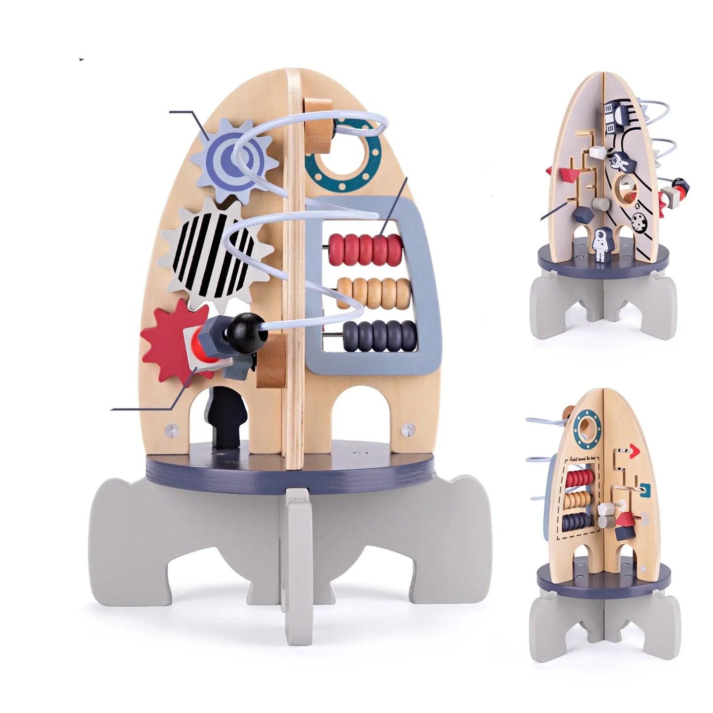 Fun Childrens Space Wooden Activity Cube