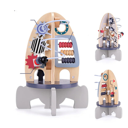 Fun Childrens Space Wooden Activity Cube
