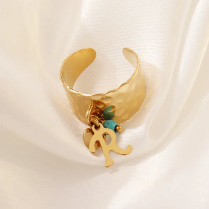 Engraved Custom Initial Heart Ring