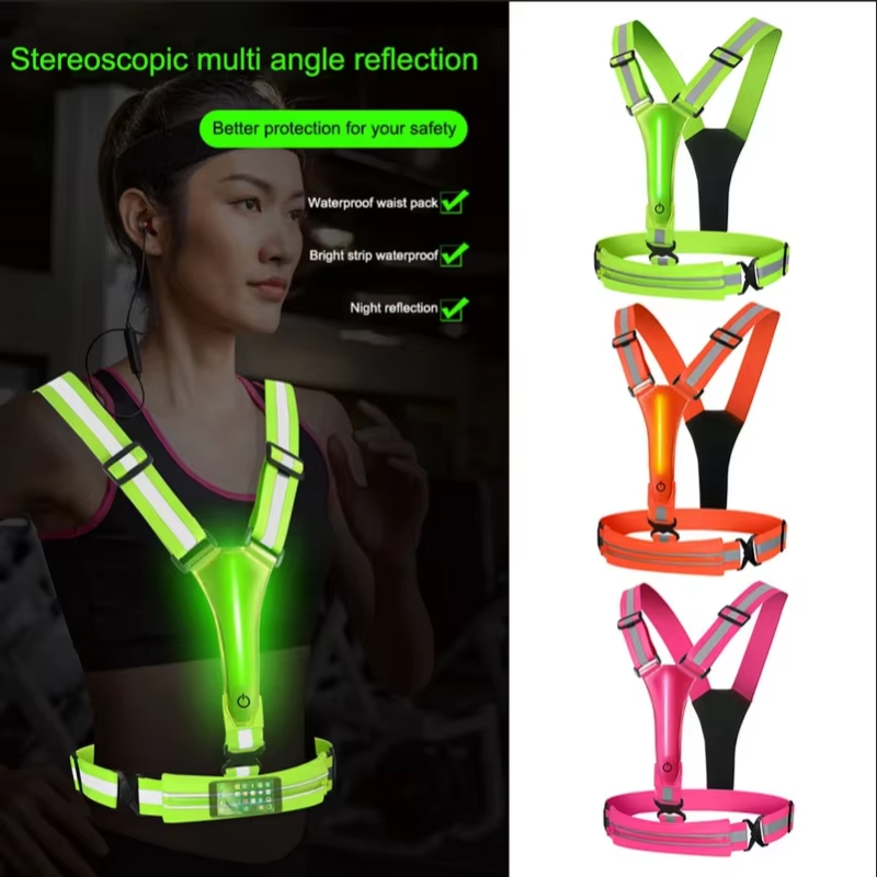 Visible LED Safety Vest with Adjustable Fit
