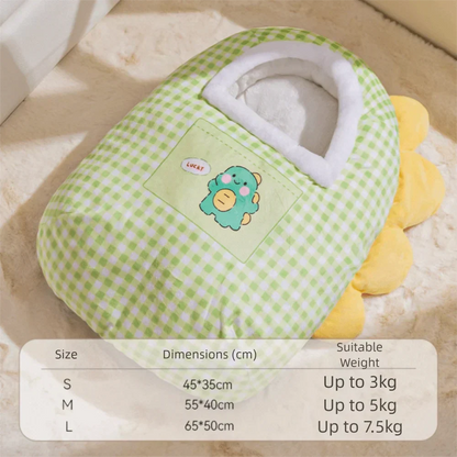 Cozy Plush Kitty Bed Hut