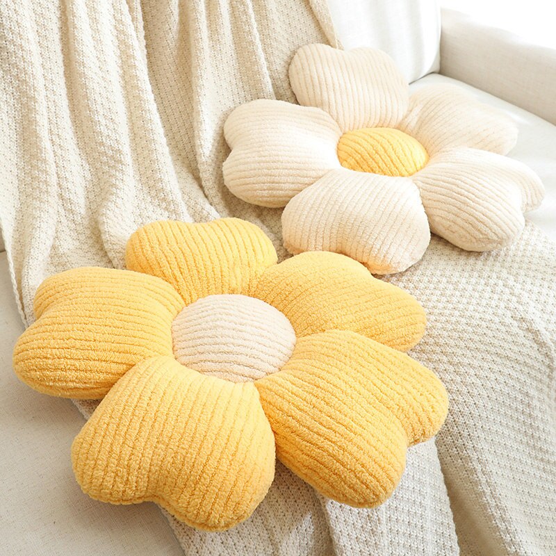 Soft Flower Design Accent Pillow