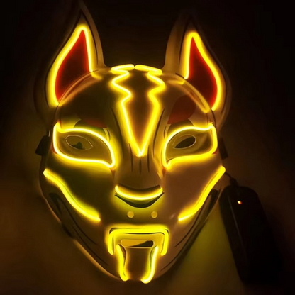 Bright LED Fox Face Mask for Halloween