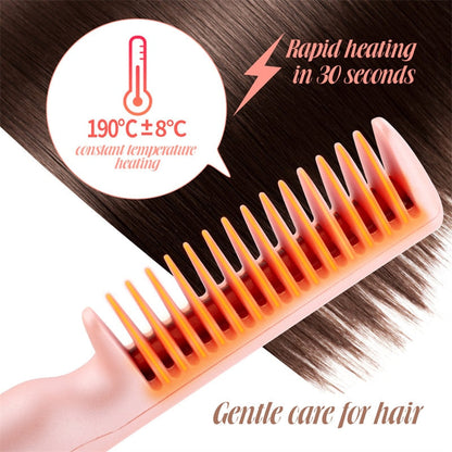 Compact Ceramic Hair Straightening Brush