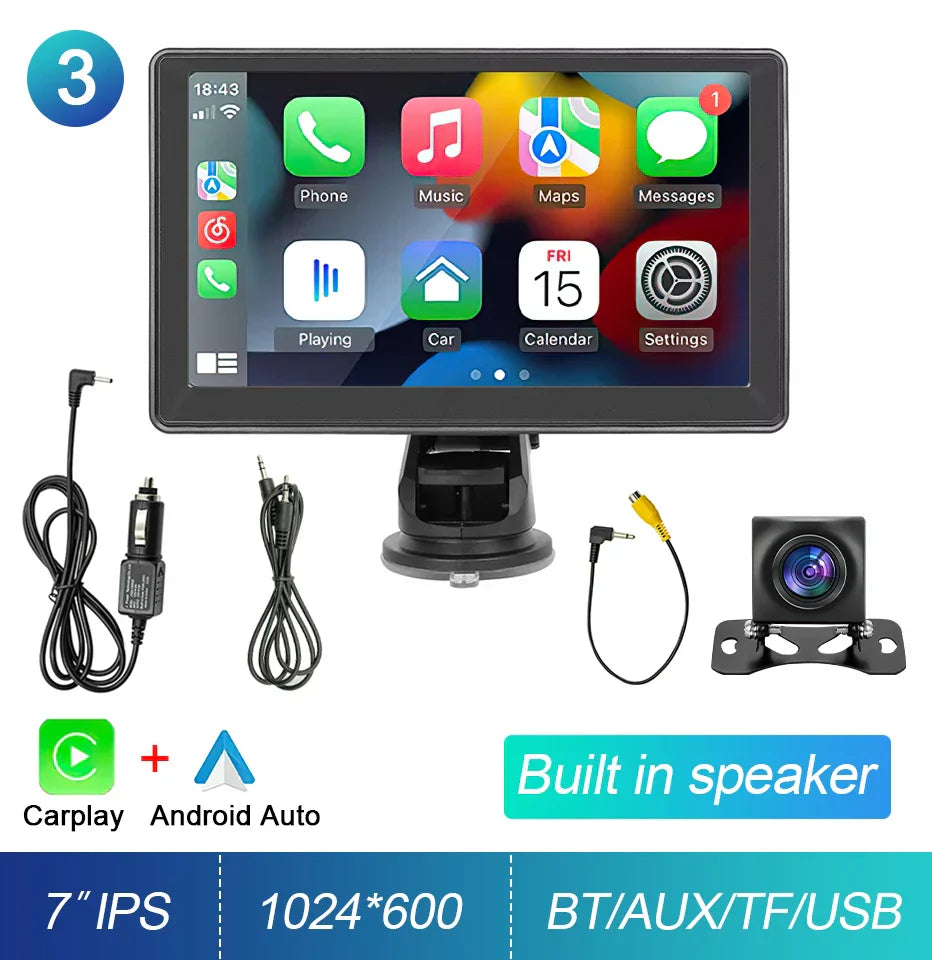 7 Inch Touch Screen Car Radio with GPS and WiFi