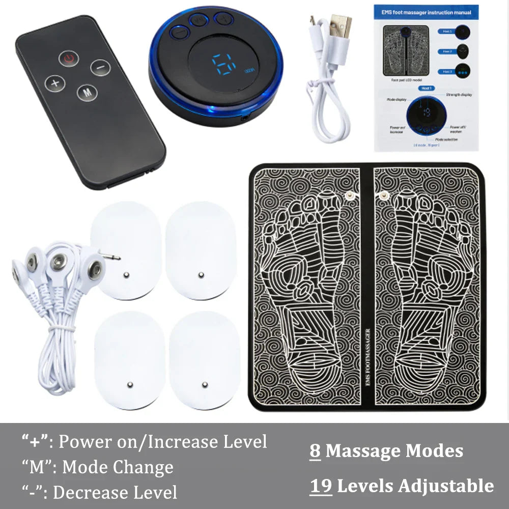 Electric Foot Massage Mat - 8 Modes Rechargeable