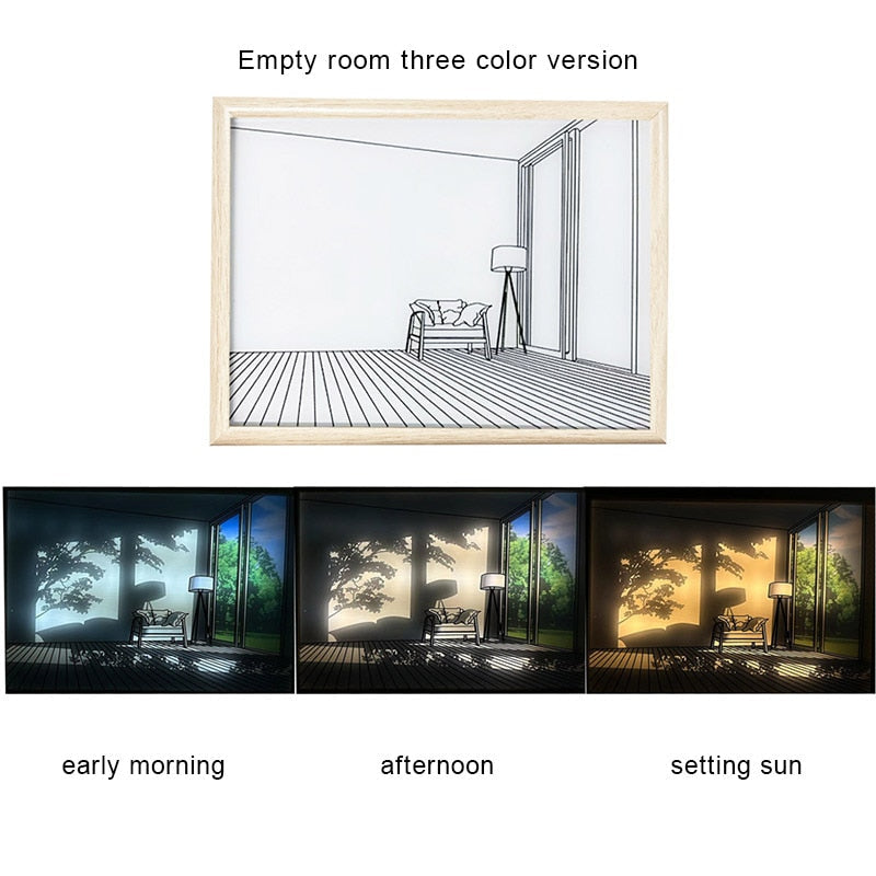 Colorful Modern 2D Art LED Table Lamp