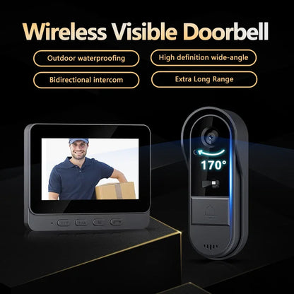 Wireless Smart Doorbell with Intercom and Night Vision