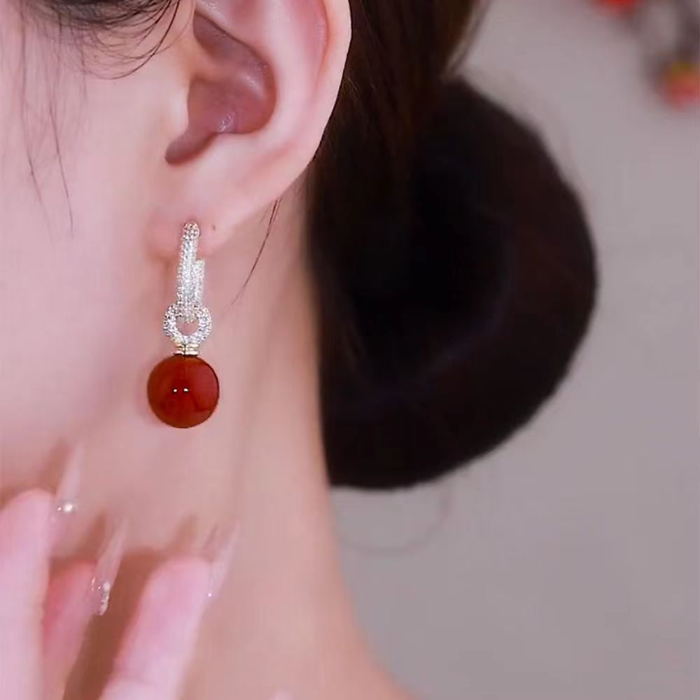 Beautiful Round Heart Drop Earrings