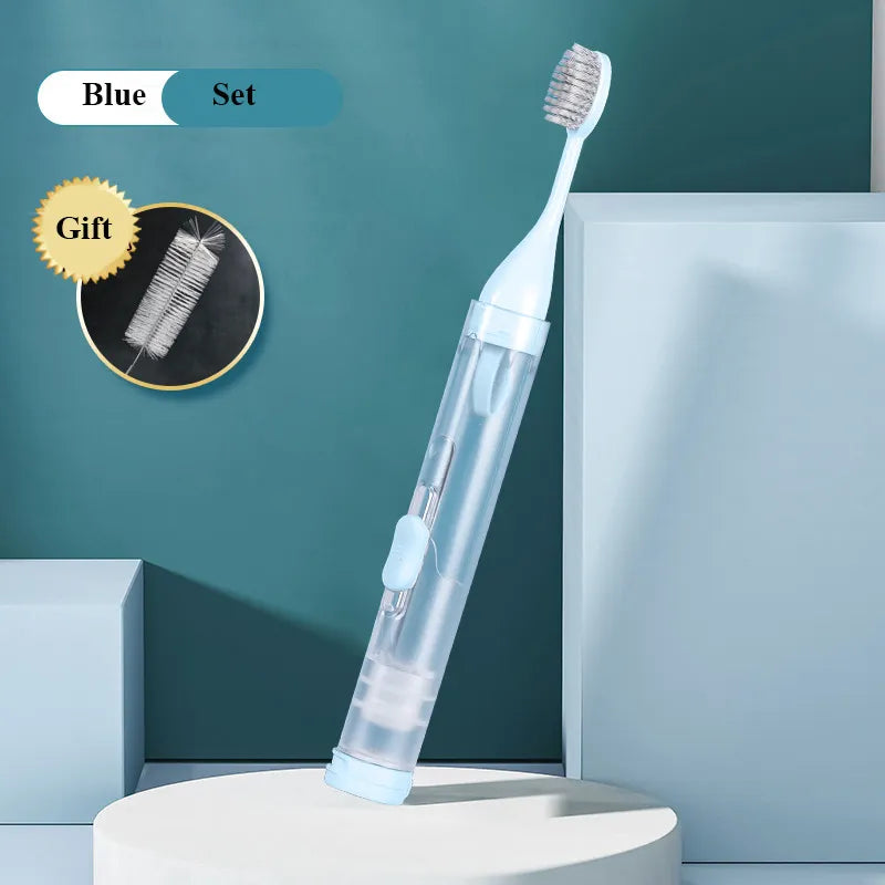 Compact Travel Toothbrush Holder Set