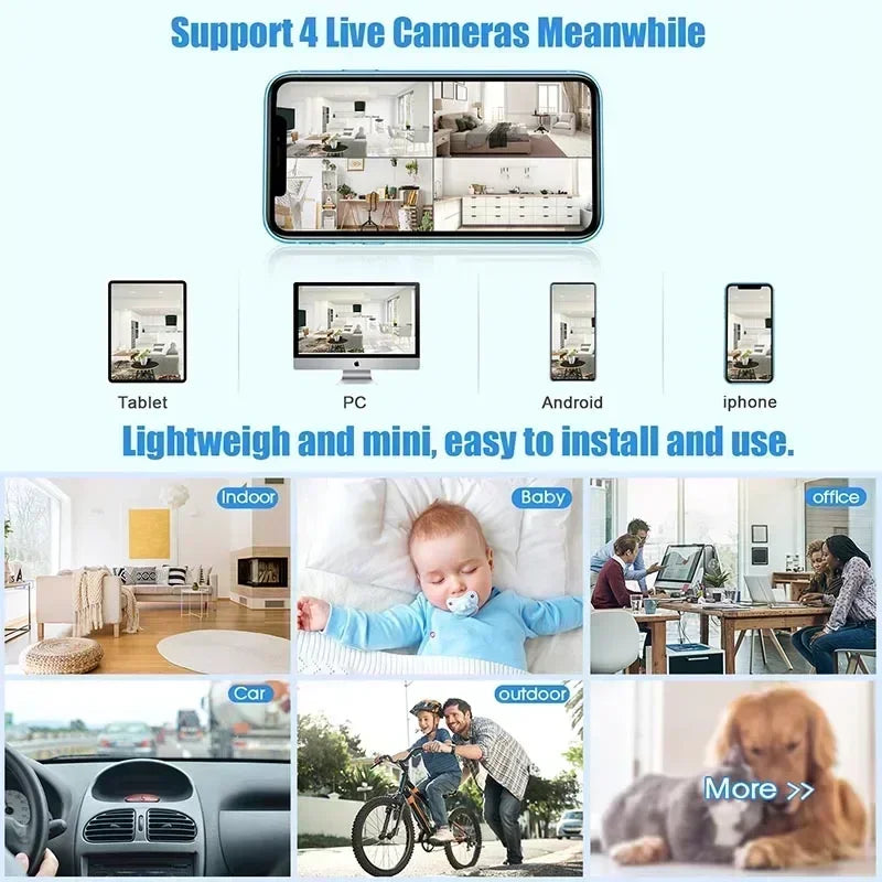 Compact WiFi Motion Sensor Mini Security Camera