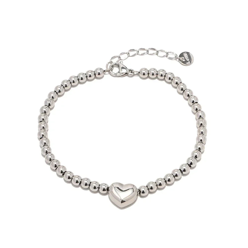 Premium 18k Gold Heart Charm Bracelet