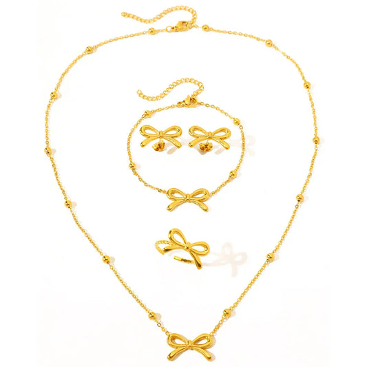 Dainty Pearl Satellite Necklace Set for Ladies - Luxicro