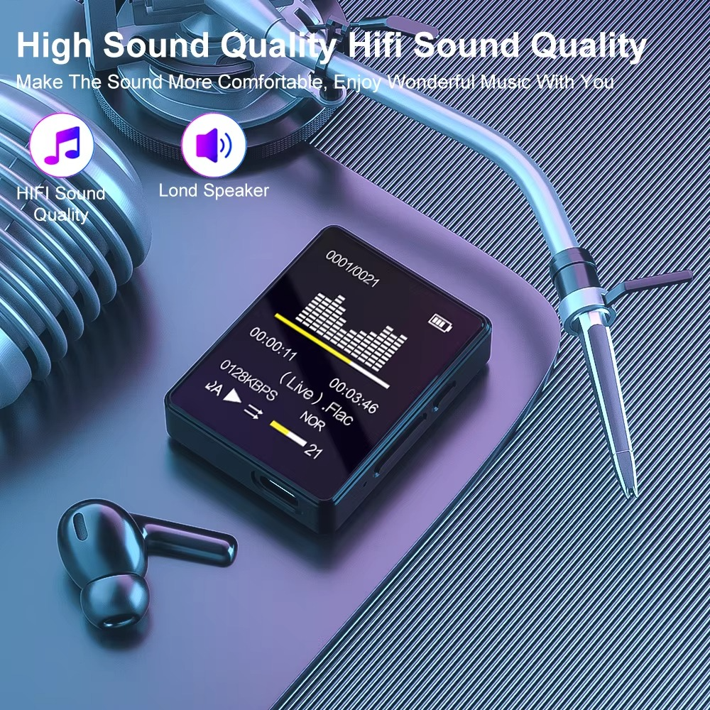 Portable Wireless MP3 Player with LED Screen