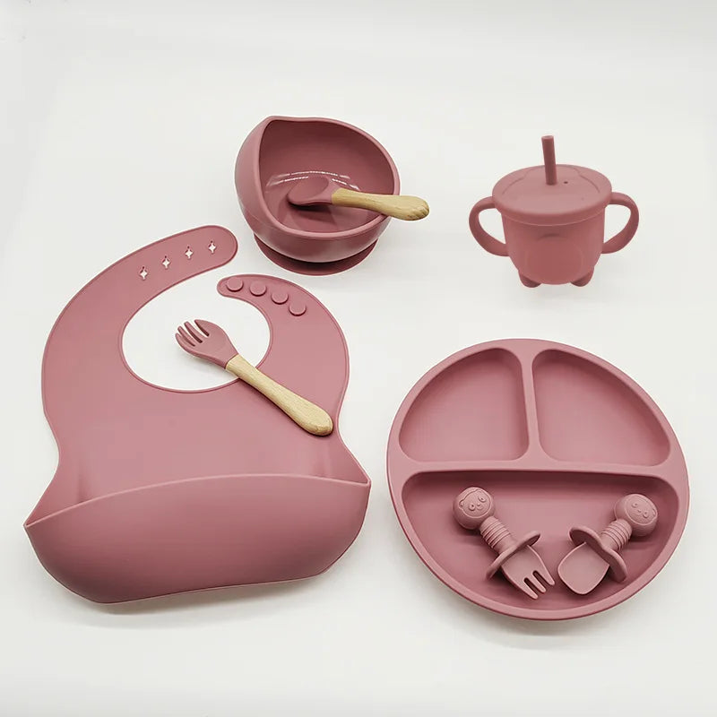 Baby Safe 8pc Suction Plate Bowl Spoon Set