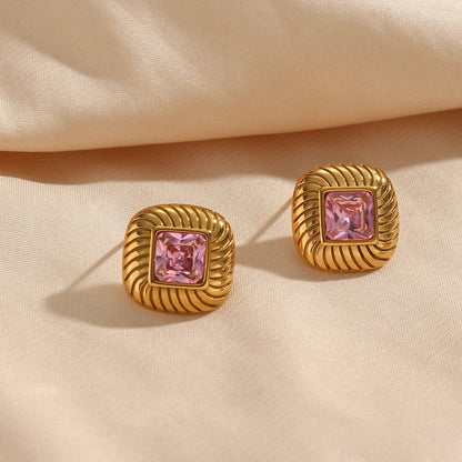 Luxury Swirl Pattern Diamond Earrings