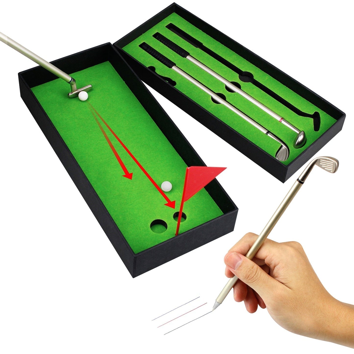 Compact Golf Ballpoint Pen Gift Set