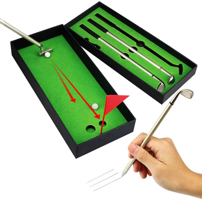 Compact Golf Ballpoint Pen Gift Set