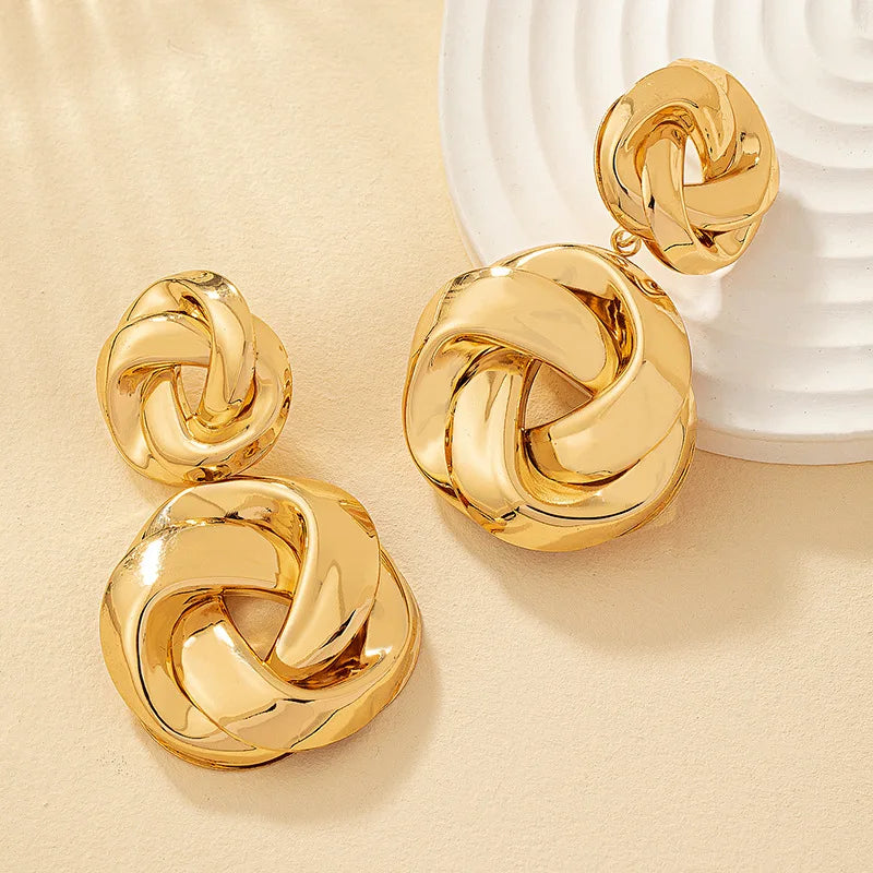 Fun Spiral Pretzel Dangle Earrings