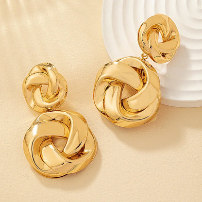 Fun Spiral Pretzel Dangle Earrings