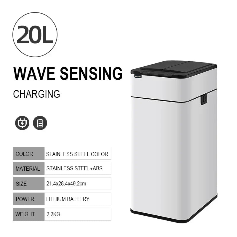 Automatic Stainless Steel Motion Sensor Bin