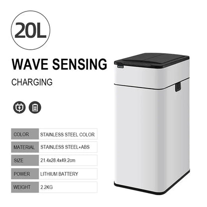 Automatic Stainless Steel Motion Sensor Bin