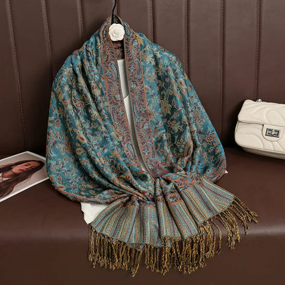 Soft Cashmere Women's Scarf with Warm Luxury Print
