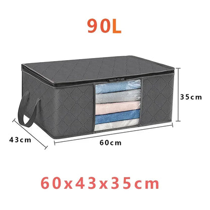 Collapsible Closet Storage Bag for Clothes and Blankets