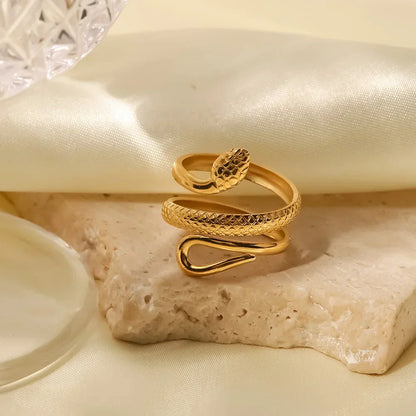 Comfortable Spiral Snake Band Ring