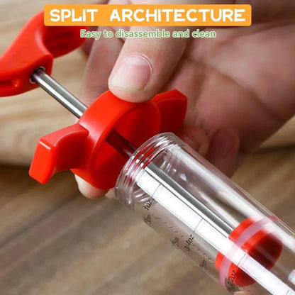 Fast BBQ Meat Syringe with Sharp Steel Needles