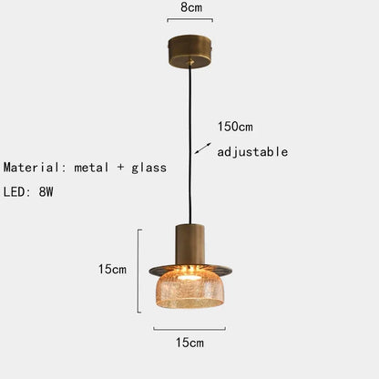 Stylish Shattered Glass Pendant Lighting Fixture