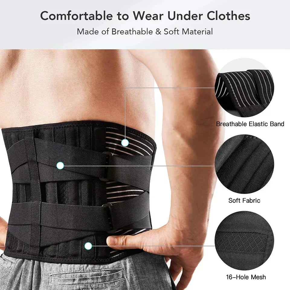 Adjustable Lumbar Support Wrap with Soft Flexible Fit - Luxicro
