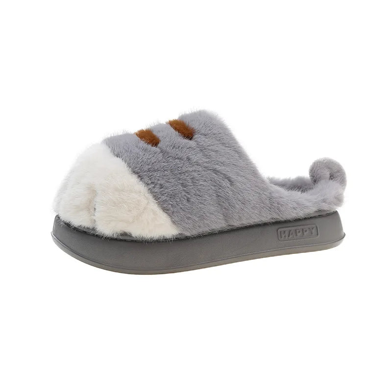 Cozy Cat Paw Slippers for Women