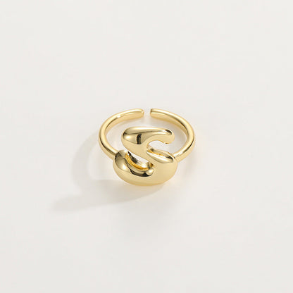 Stylish Monogram Letter Ring