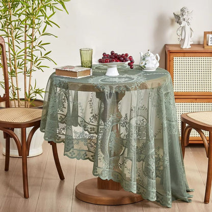 Delicate Floral Circular Table Cover - Luxicro
