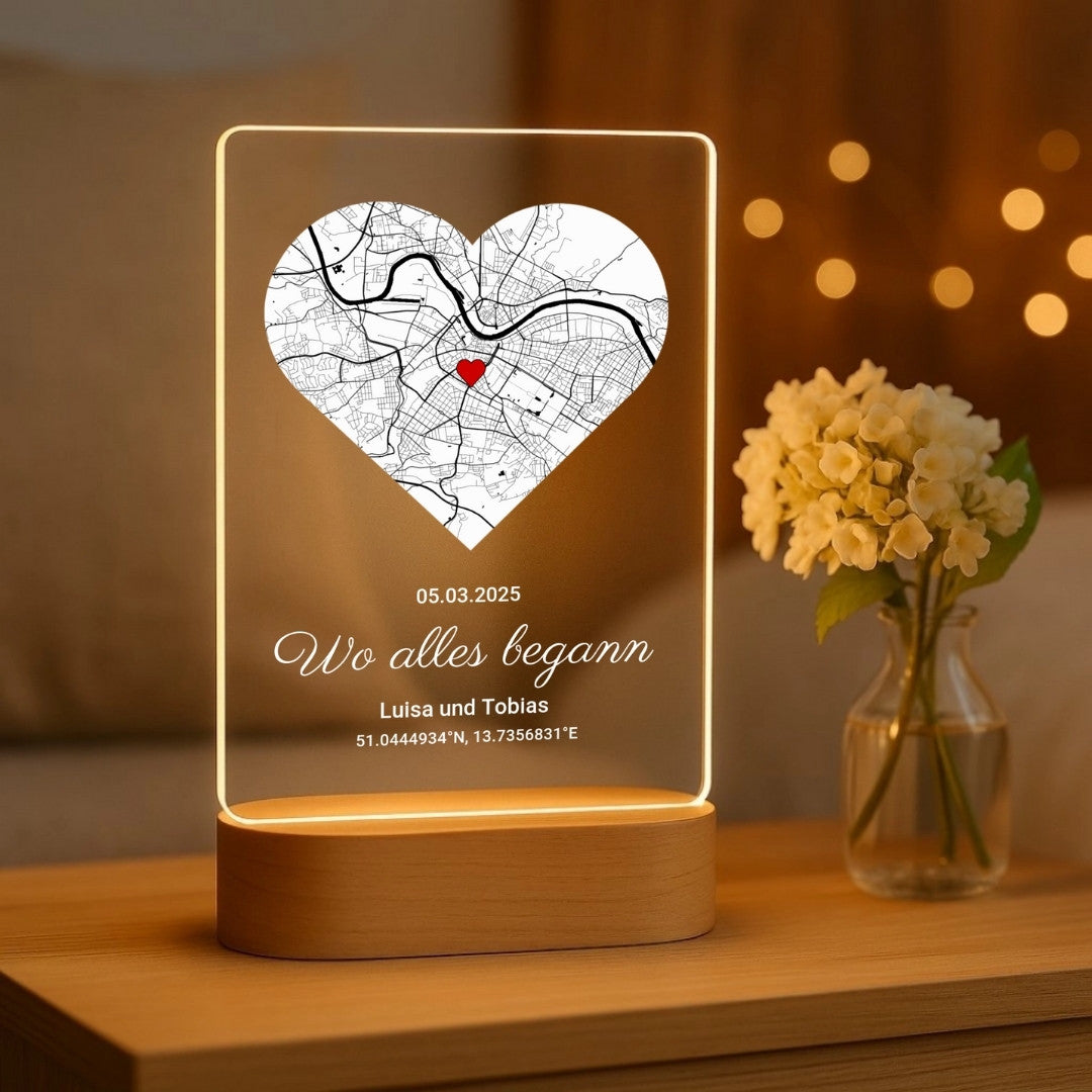 Customizable Wooden LED Table Lamp