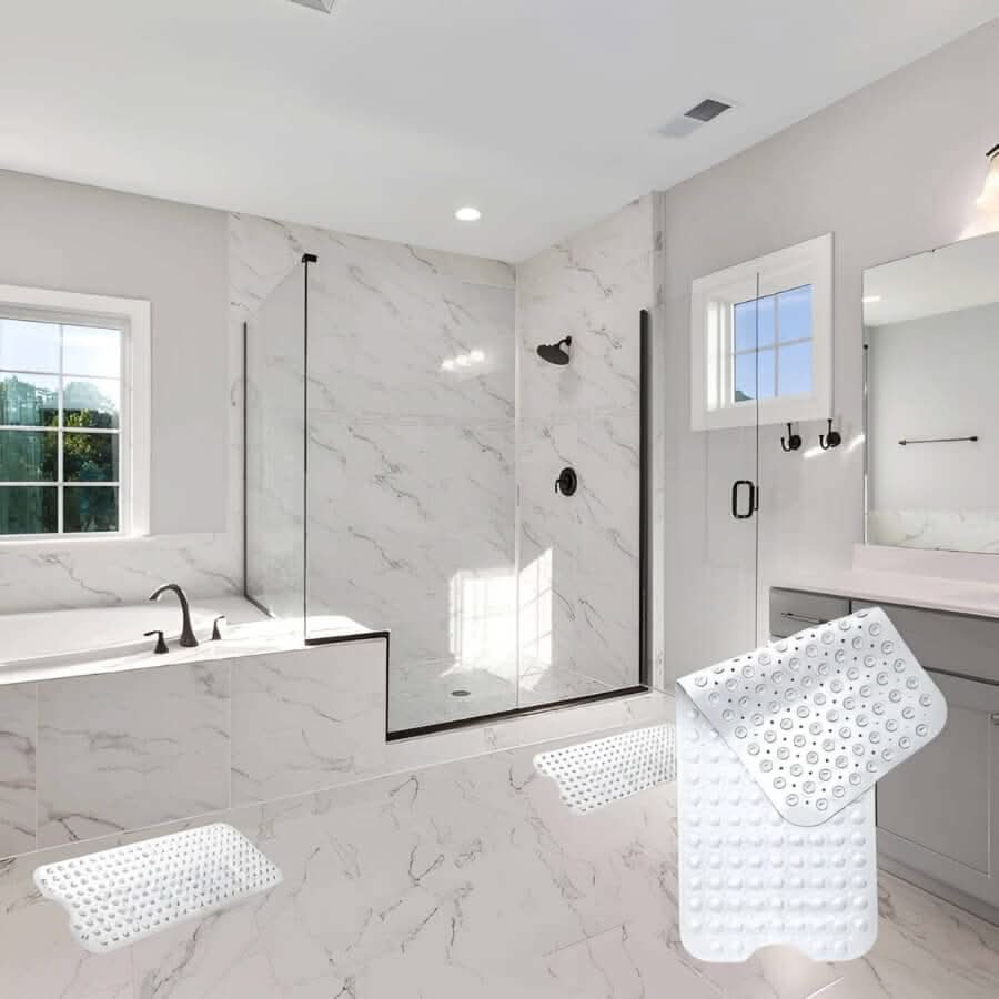 Non-Slip Bath Mat with Strong Suction Cups