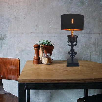 Edgy Black Skull Table Light