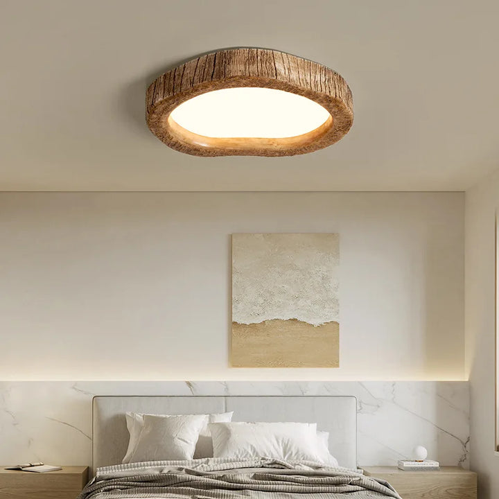 Rustic Wooden Style LED Ceiling Lamp