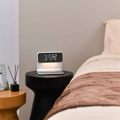 Compact LED Alarm Clock with Adjustable Brightness