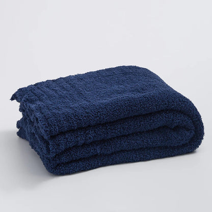 Cozy Simple Chunky Knit Throw Blanket