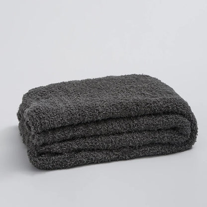 Cozy Simple Chunky Knit Throw Blanket