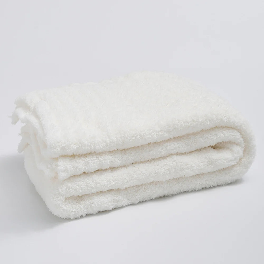 Cozy Simple Chunky Knit Throw Blanket