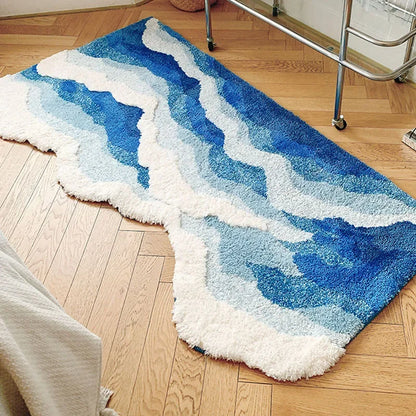 Cozy Coastal Anti-Slip Plush Floor Mat