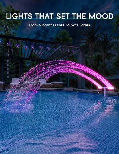 Bright LED Water Fountain with Double Jet Spray