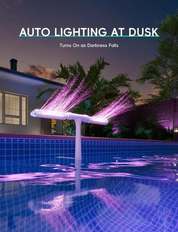 Bright LED Water Fountain with Double Jet Spray