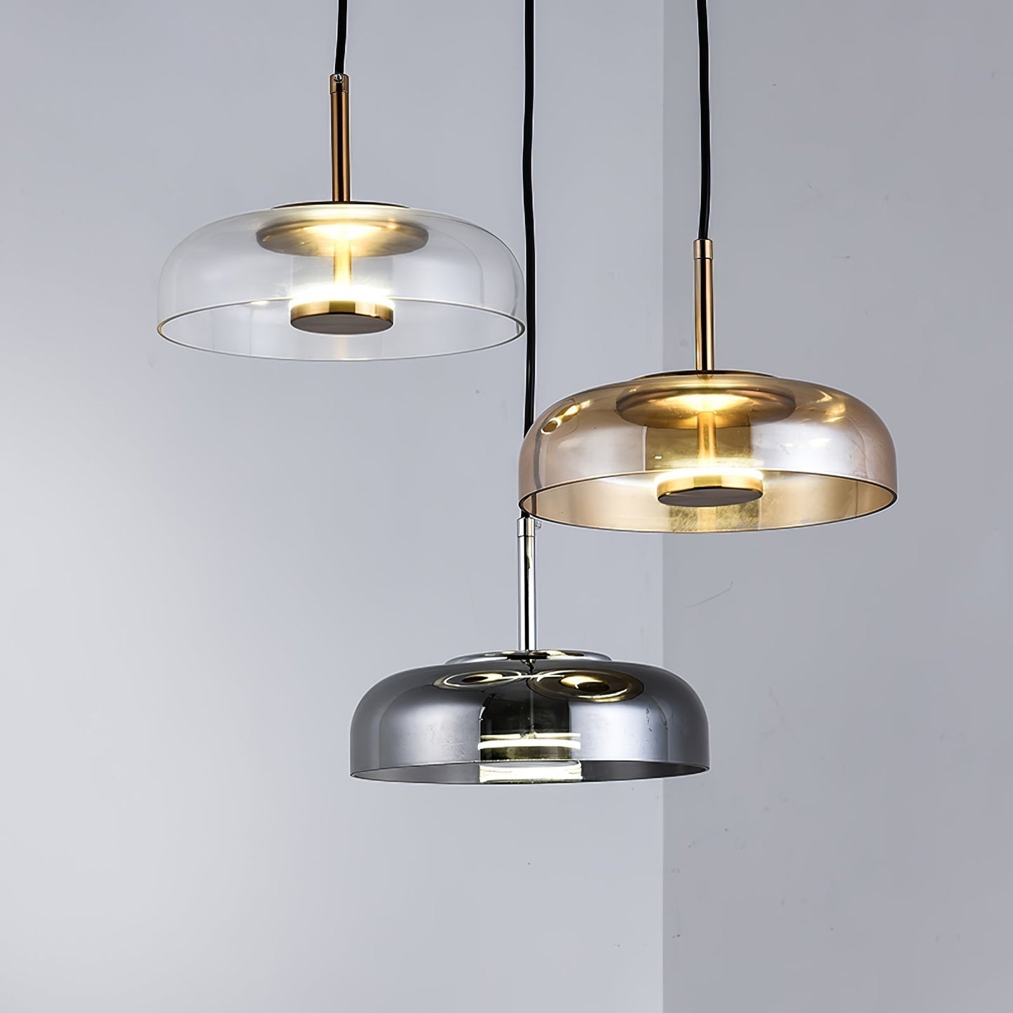 Bright Glass Drop Pendant Light