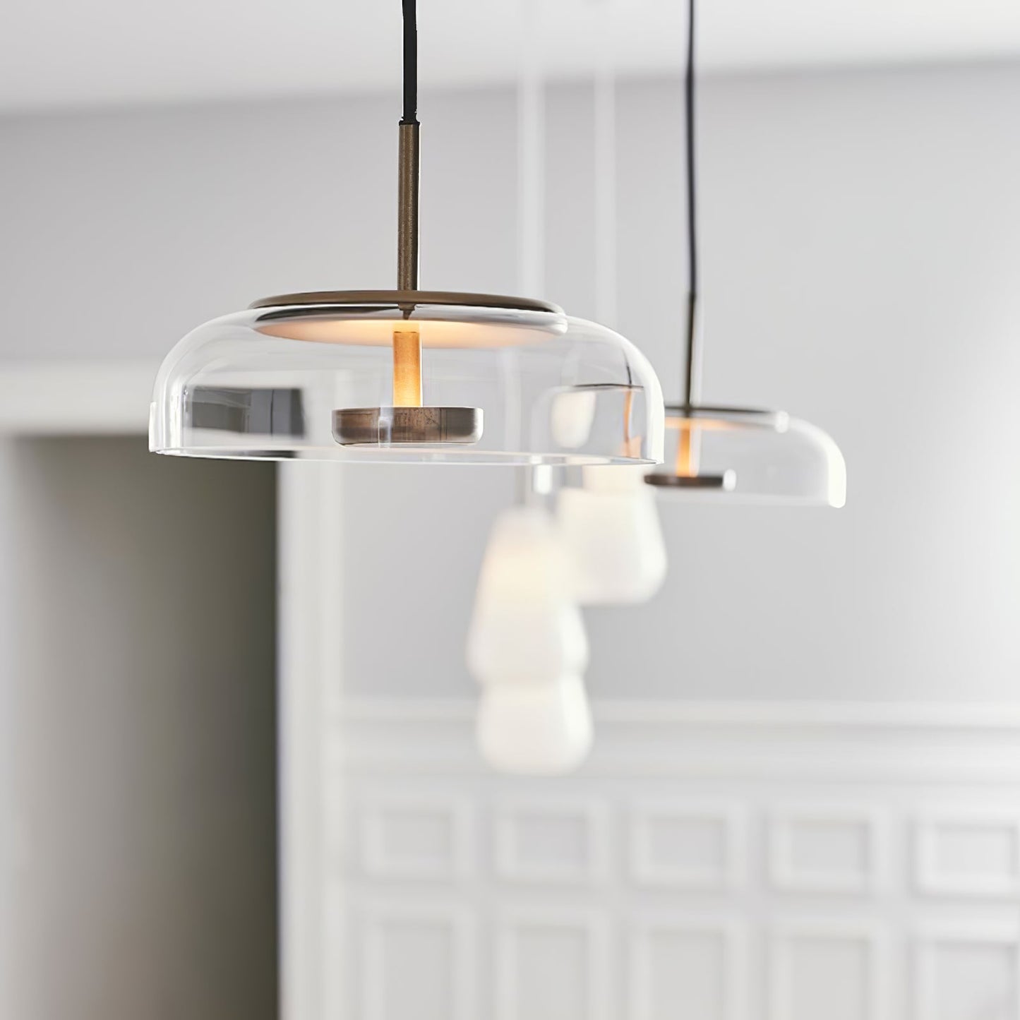 Bright Glass Drop Pendant Light