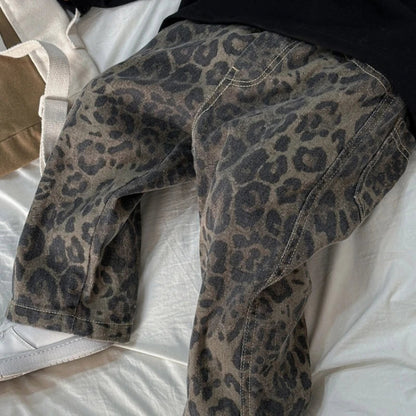 Cool Boys Leopard Jeans - Soft Black Cotton Pants